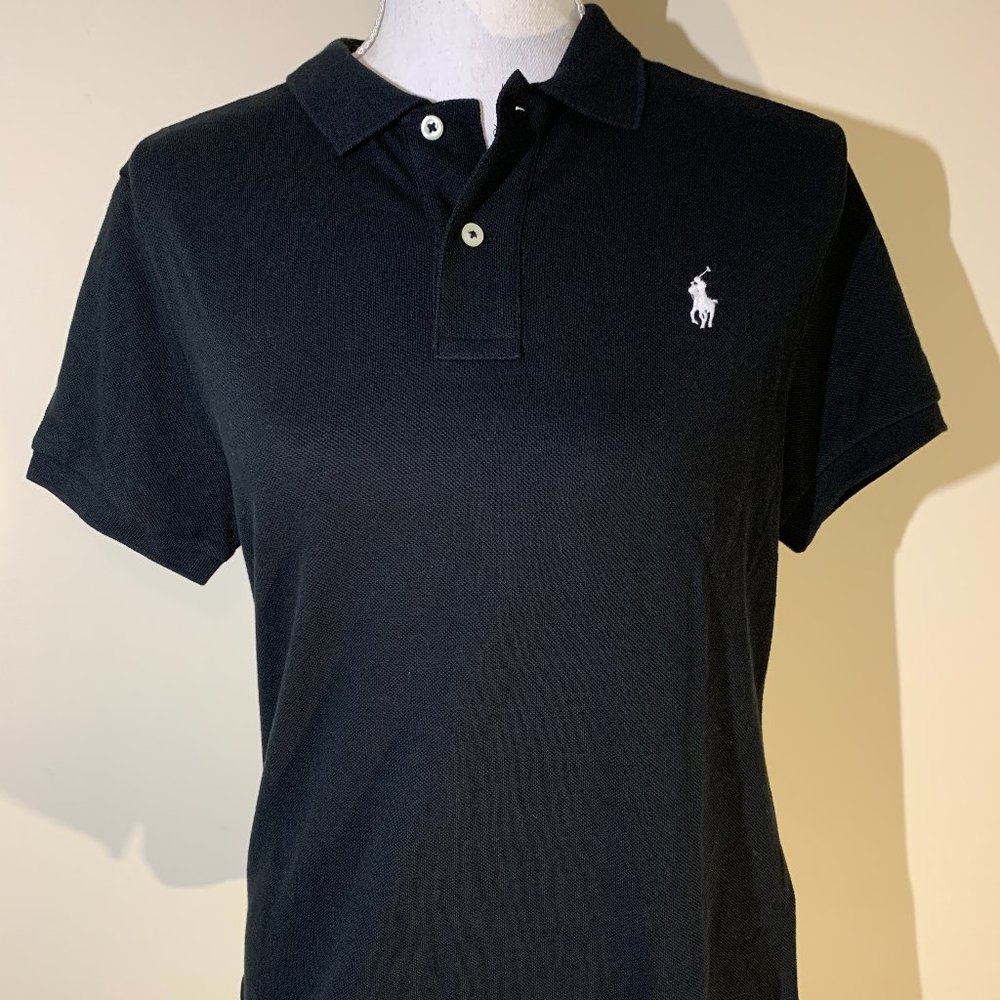 NWT Womens Collared Polo Black shirt
